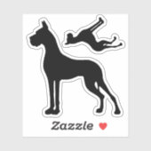 Contour Sticker beschnitten Great Dane (Blatt)