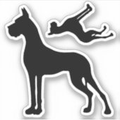 Contour Sticker beschnitten Great Dane (Vorderseite)