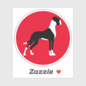 Contour Sticker Boston Mantle Great Dane (Blatt)