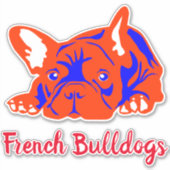 Contour Sticker French Bulldogs (Vorderseite)