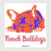 Contour Sticker French Bulldogs (Blatt)