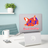 Contour Sticker French Bulldogs (Laptop auf Schreibtisch)
