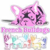 Contour Sticker French Bulldogs (Vorderseite)