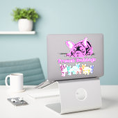 Contour Sticker French Bulldogs (Laptop auf Schreibtisch)