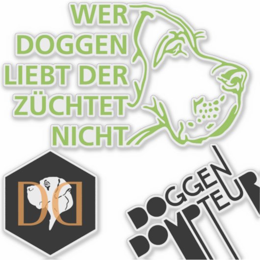 Contour Sticker Great Dane (Vorderseite)