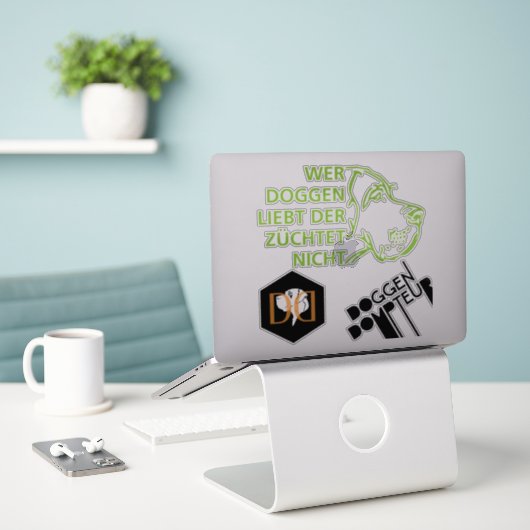 Contour Sticker Great Dane (Laptop auf Schreibtisch)