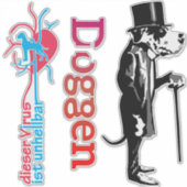 Contour Sticker Great Dane (Vorderseite)