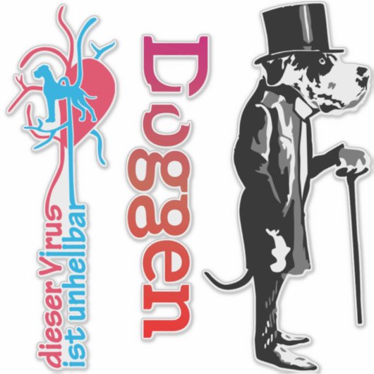 Contour Sticker Great Dane (Vorderseite)