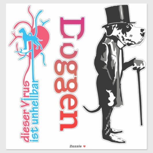 Contour Sticker Great Dane (Blatt)