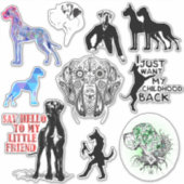 Contour Sticker Great Dane Mix (Vorderseite)