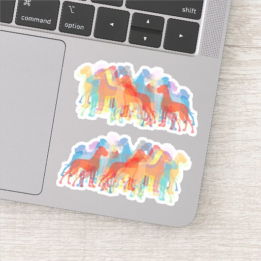Contour Sticker Great Danes Colorfull (Detail)