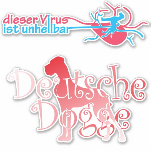 Contour Sticker Picture Great Dane (Vorderseite)