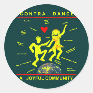 Contra Dance Geschenke Runder Aufkleber