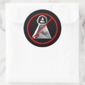 Contra os Illuminati Runder Aufkleber (Tasche)