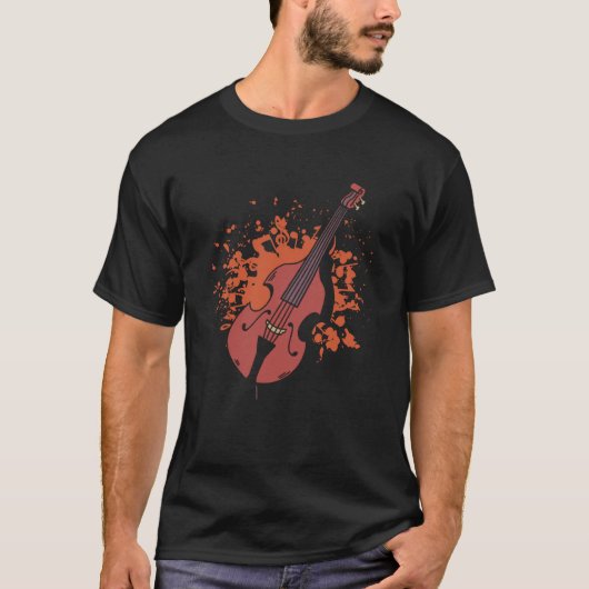 Contrabass Jazz Music Musician Double Bass Player T-Shirt (Vorderseite)