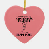 Contrabass Klarinette Happy Place Keramik Ornament (Vorne)