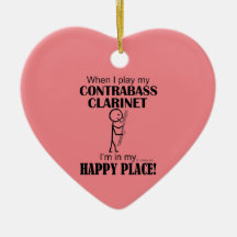Contrabass Klarinette Happy Place Keramik Ornament