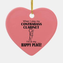 Contrabass Klarinette Happy Place Keramik Ornament