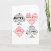 Contract Bridge Player Wordart Karte (Vorderseite)