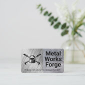 Contract Worker | Blue Collar Work | Welding Visitenkarte (Stehend Vorderseite)