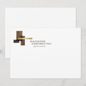 Contractor Construction Business Logo Notecard Mitteilungskarte (Vorne/Hinten)