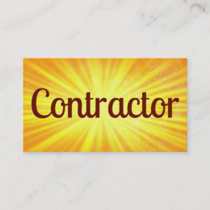 Contractor Sunshine Business Card Visitenkarte