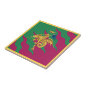 Contrada del Drago (Drache) Palio di Siena Fliese (Seite)