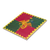 Contrada del Drago (Drache) Palio di Siena Fliese (Seite)