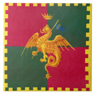 Contrada del Drago (Drache) Palio di Siena Fliese