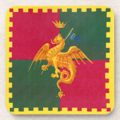 Contrada del Drago (Drache) Palio di Siena Getränkeuntersetzer (Vorderseite)