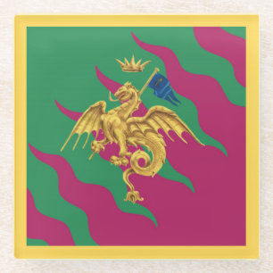 Contrada del Drago (Drache) Palio di Siena Glasuntersetzer