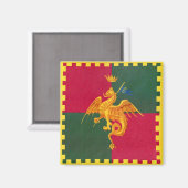 Contrada del Drago (Drache) Palio di Siena Magnet (Vorderseite/Rückseite)