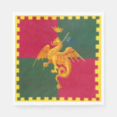 Contrada del Drago (Drache) Palio di Siena Serviette (Vorderseite)