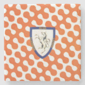 Contrada del Leocorno (Einhorn) Palio Steinuntersetzer (Vorderseite)