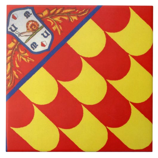 Contrada della Chiocciola (Schnecke) Palio Fliese (Vorderseite)