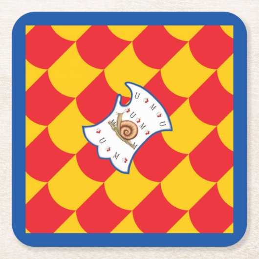 Contrada della Chiocciola (Schnecke) Palio Rechteckiger Pappuntersetzer (Vorderseite)