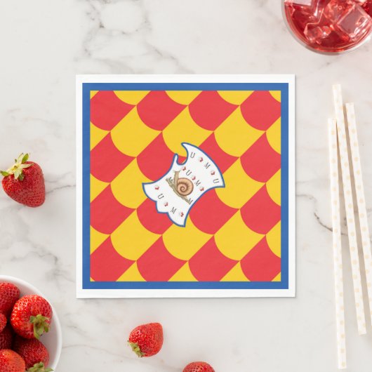 Contrada della Chiocciola (Schnecke) Palio Serviette (Beispiel)