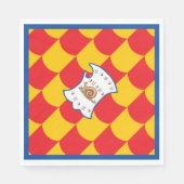 Contrada della Chiocciola (Schnecke) Palio Serviette (Vorderseite)