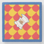 Contrada della Chiocciola (Schnecke) Palio Steinuntersetzer (Vorderseite)