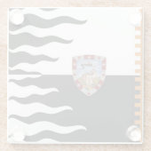 Contrada della Lupa (She-Wolf) Palio di Siena Glasuntersetzer (Rückseite)