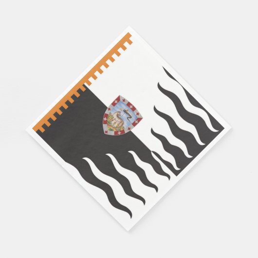 Contrada della Lupa (She-Wolf) Palio di Siena Serviette (Ecke)