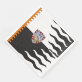 Contrada della Lupa (She-Wolf) Palio di Siena Serviette (Ecke)