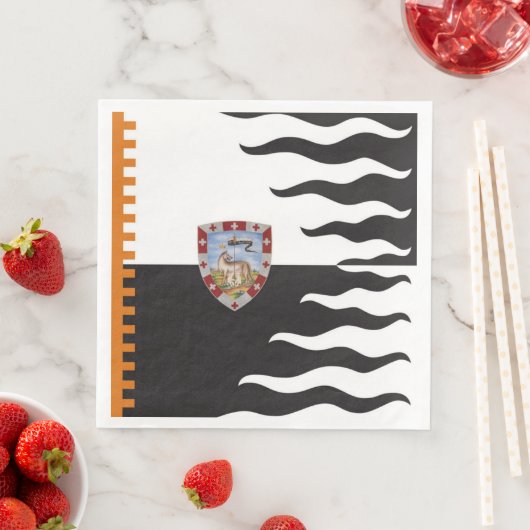 Contrada della Lupa (She-Wolf) Palio di Siena Serviette (Beispiel)