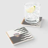 Contrada della Lupa (She-Wolf) Palio di Siena Steinuntersetzer (Seitenansicht)