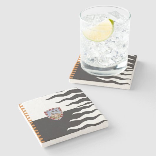 Contrada della Lupa (She-Wolf) Palio di Siena Steinuntersetzer (Seitenansicht)