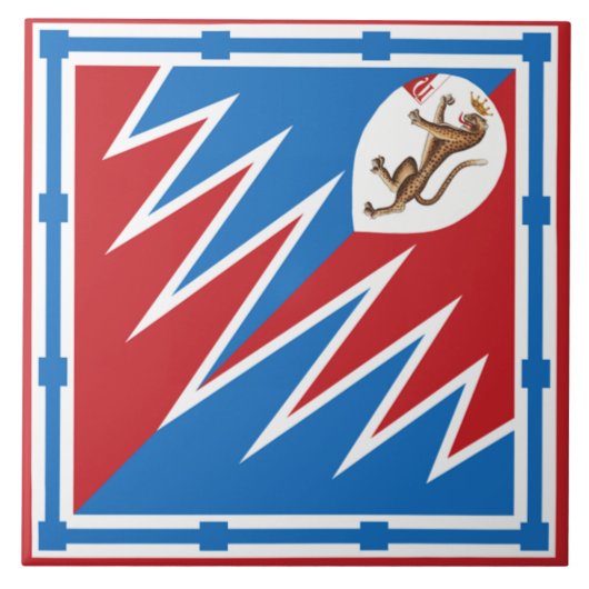 Contrada della Pantera (Panther) Palio di Siena Fliese (Vorderseite)