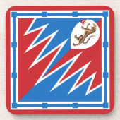 Contrada della Pantera (Panther) Palio di Siena Getränkeuntersetzer (Vorderseite)