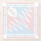 Contrada della Pantera (Panther) Palio di Siena Glasuntersetzer (Rückseite)