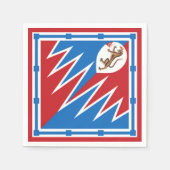 Contrada della Pantera (Panther) Palio di Siena Serviette (Vorderseite)