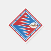 Contrada della Pantera (Panther) Palio di Siena Serviette (Ecke)